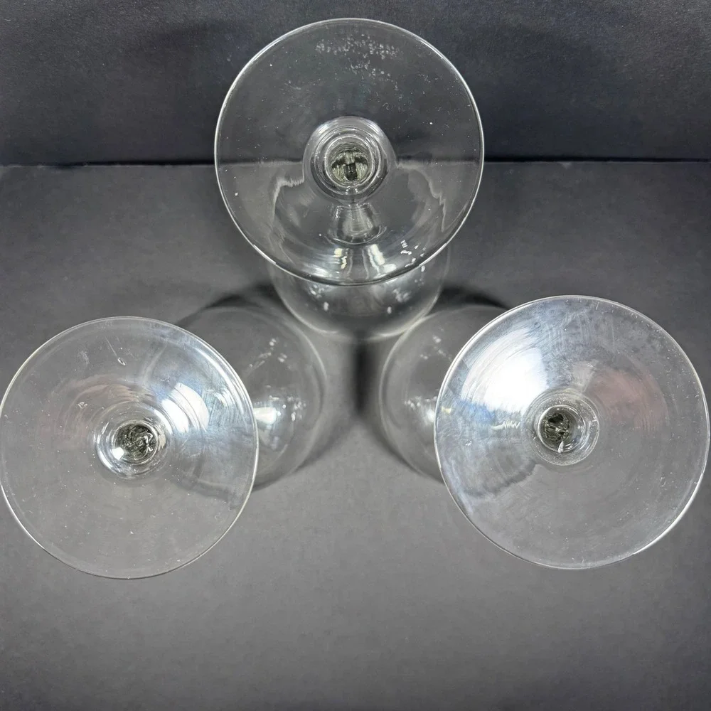 Coupe Glass Clear Long‎ Stem Vintage Style Cocktail Set of 3